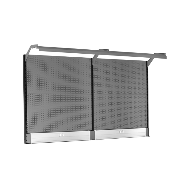 Unior - Schienale 990BP con luci e supporto prese - 2 m