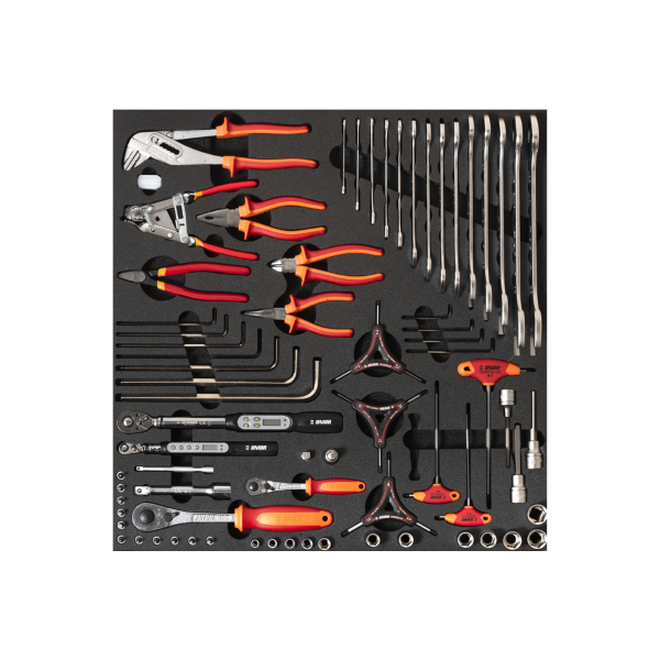 Unior - Set utensili SET4-2600AC in vassoio SOS per cassettiera larga - attrezzi di serraggio e pinze