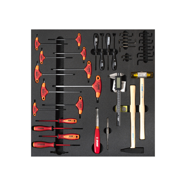 Unior - Set utensili SET1-2600D in vassoio SOS per cassettiera larga - attrezzi per manutenzione e riparazione forcelle