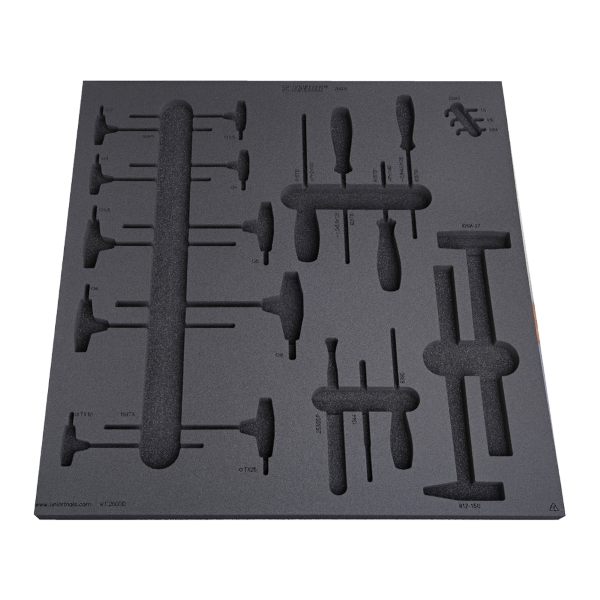 Unior - Vassoio vuoto portautensili preforato vl1-2600D per set utensili SET1-2600D per cassettiera larga