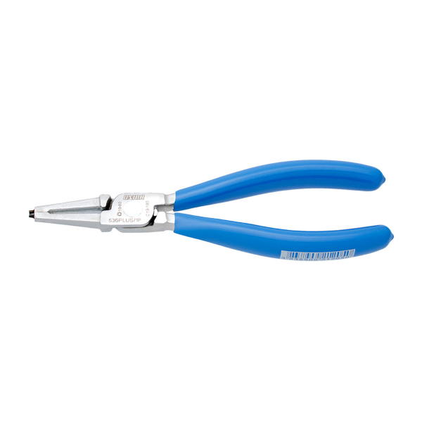 Unior - Pinza dritta per anelli elastici interni Seeger 536/1P - 140 (8 - 13 mm), blu