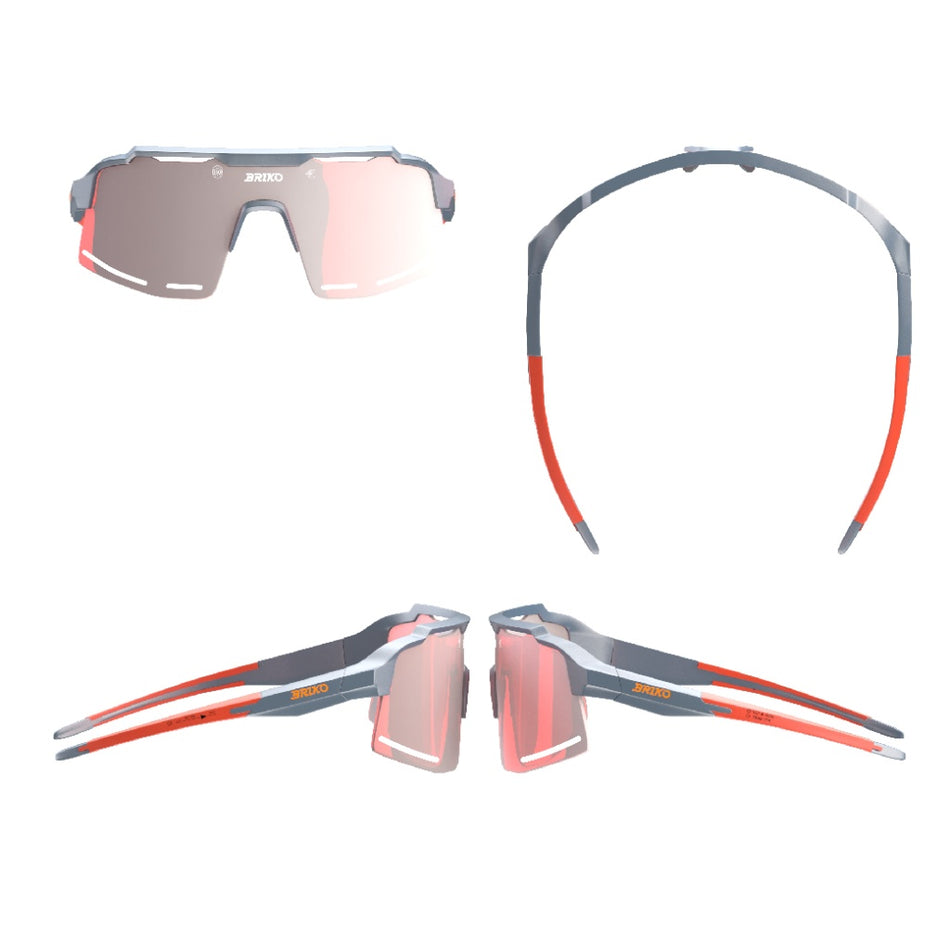 Briko Komi Photo Light Blue Orange Fluo Light Blue Metallic Orange Fluo