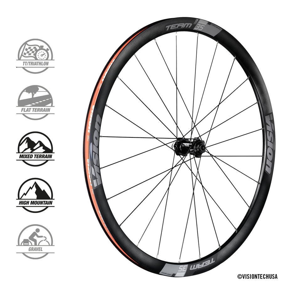 Ruote Vision Team 35 Disc Center Lock XDR